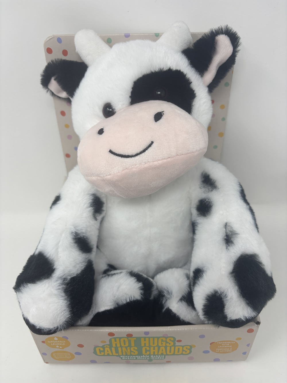 Hot Hugs Microwaveable Hottie Cow Plush Heating Pad Aromatherapy Lavender NEW